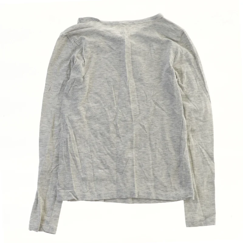 Langærmet grå T-shirt fra H&M (str. 134)