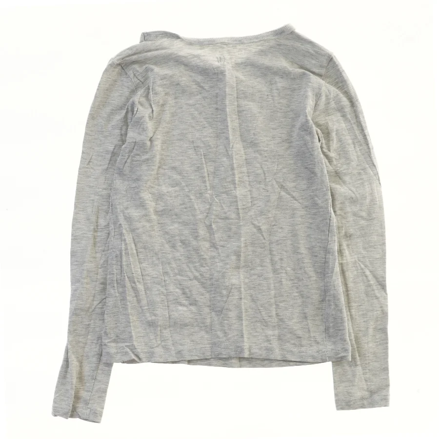 Langærmet grå T-shirt fra H&M (str. 134)