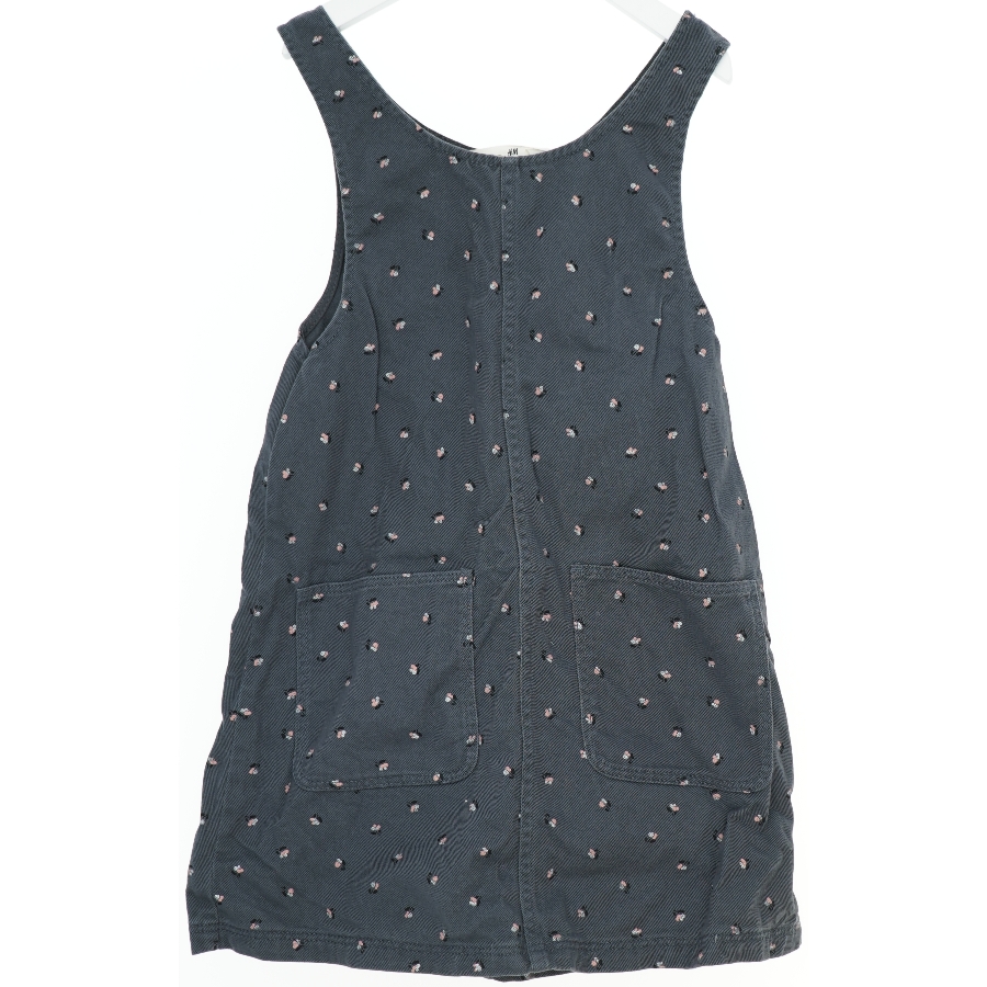 Mørkeblå kjole med blomsterprint fra H&M (str. 134)