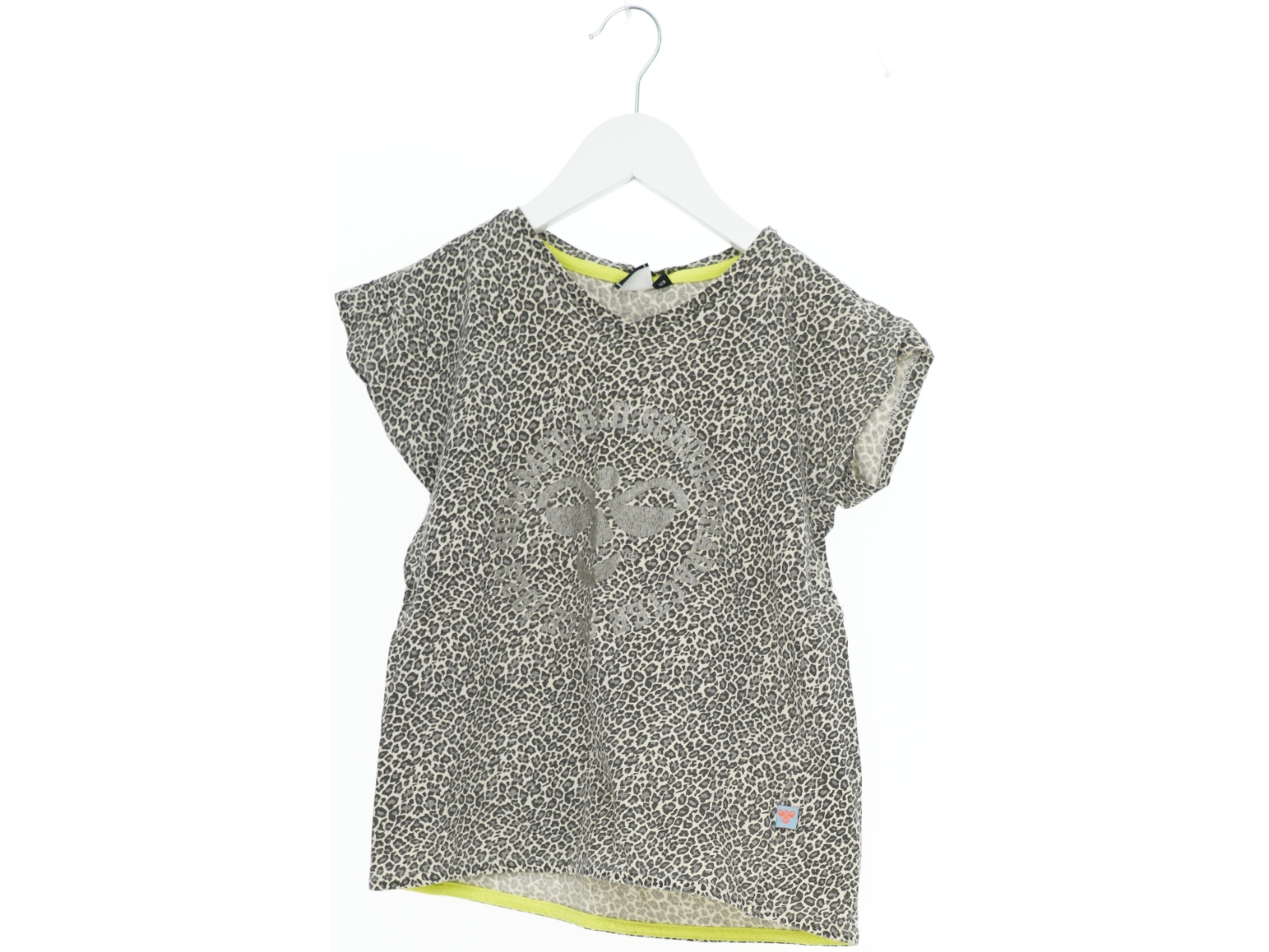 Leopardprint T-shirt med glittermotiv fra Hummel (str. 128)