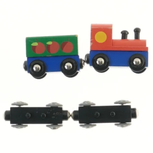 Trætog med vogne (str. 7x6 cm)