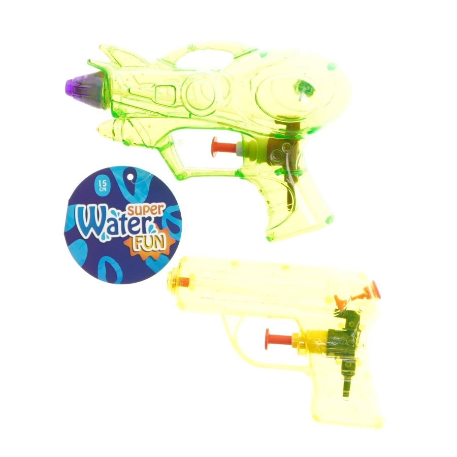To vandpistoler fra Super Water Fun (str. 14 cm og 11 cm)
