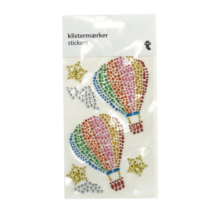 Klistermærker med luftballon og stjerner fra Flying Tiger