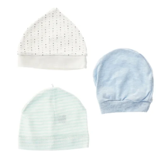 Sæt af tre babyhuer (str. 15,5x16 cm)