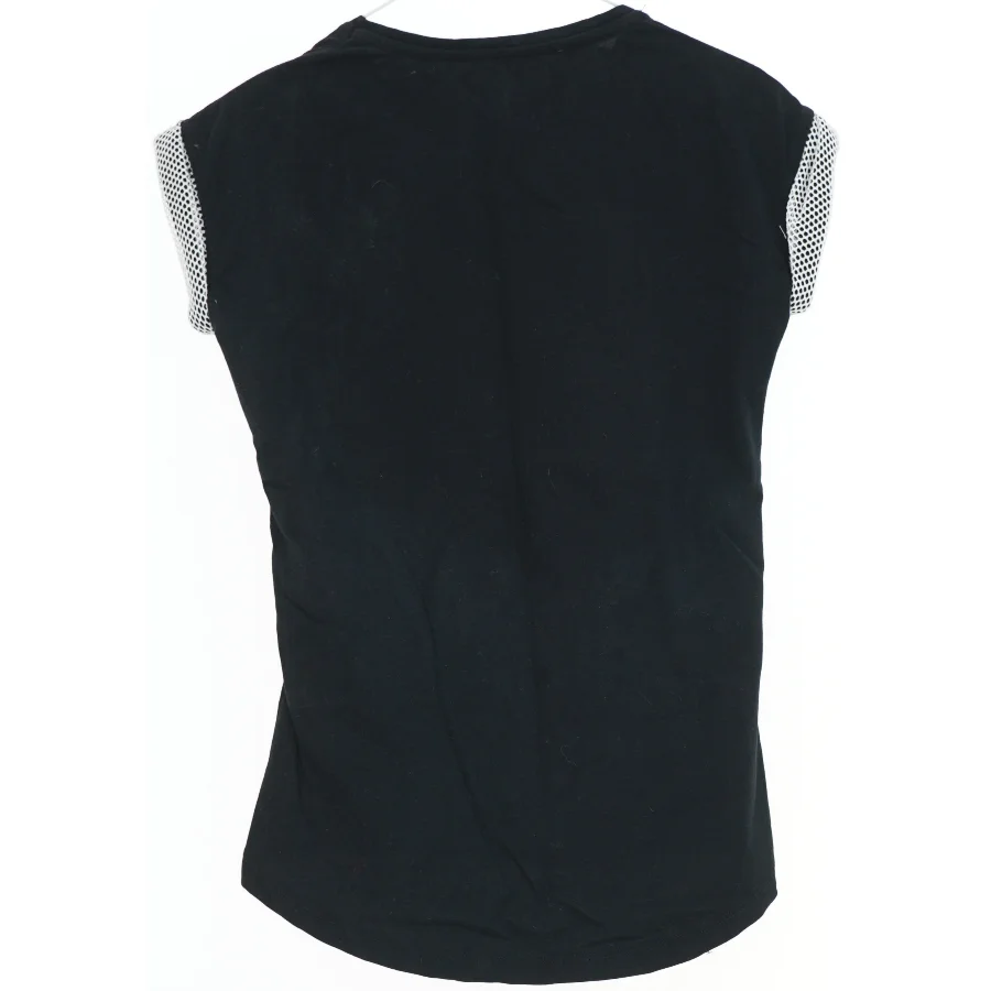 Sort T-shirt med tryk (str. 128)