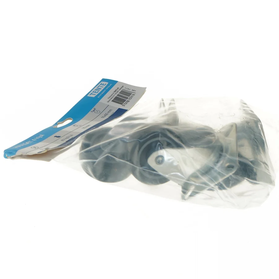 Hjulsæt med 4 hjul fra TENTE (str. 6x6 cm)