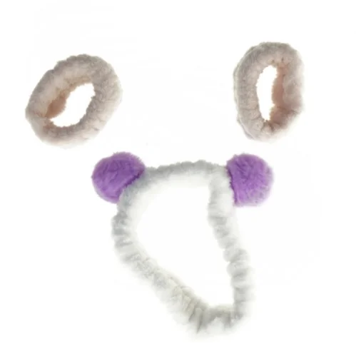 Plys hårbånd og elastikker (str. Ø 15 og 6 cm)