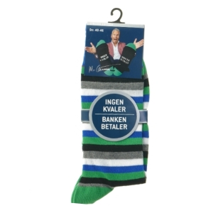 Strømper med striber (str. 40,46 )