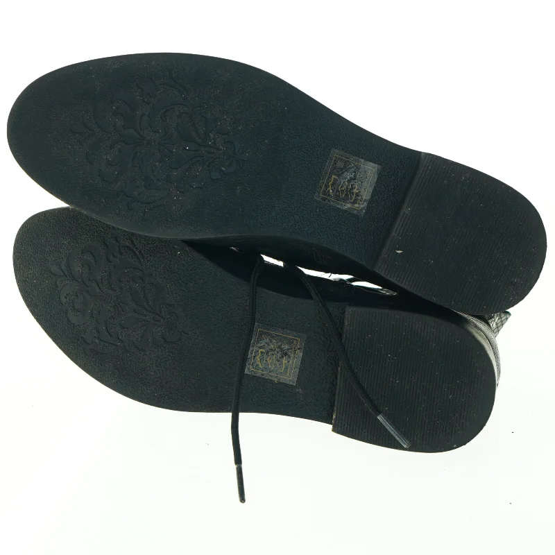 Damestøvler, sort læder fra Sprox (str. 37 cm)