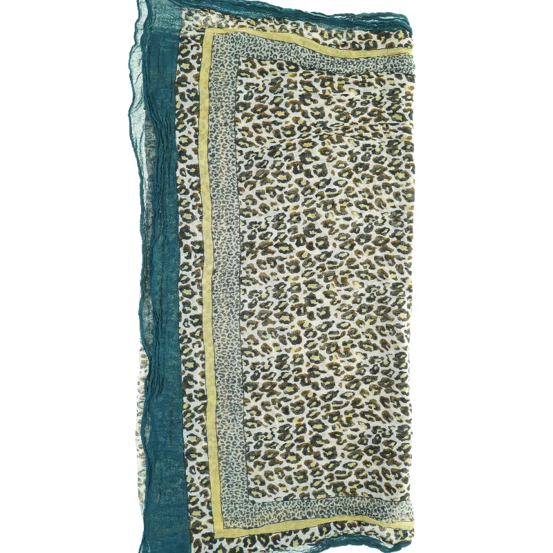 Leopardprint tørklæde (str. 175 x 110 cm)