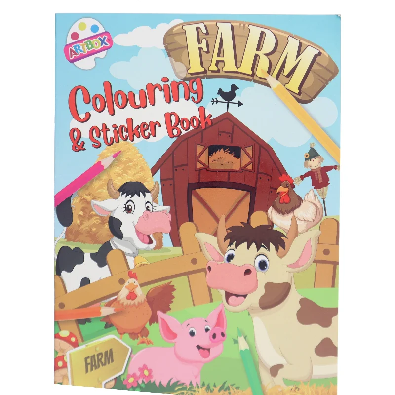 Farme mellem farve- og stickerbog fra Artbox af Artbox (Bog)