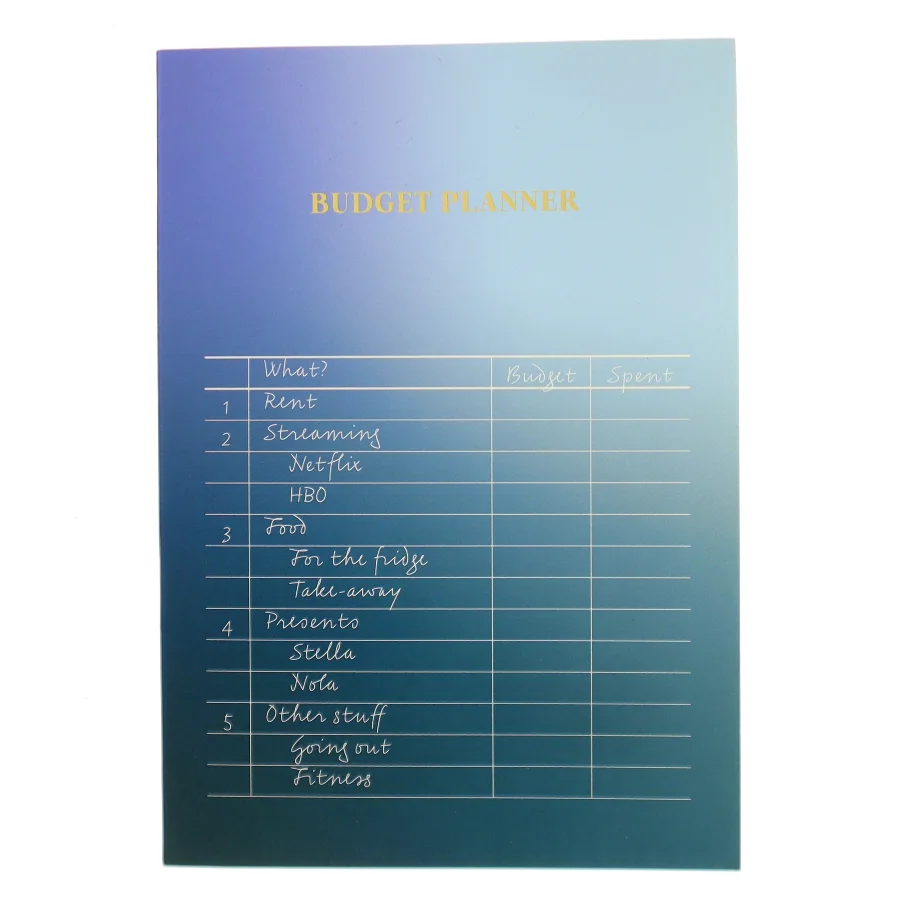 Budget-planlægger blok