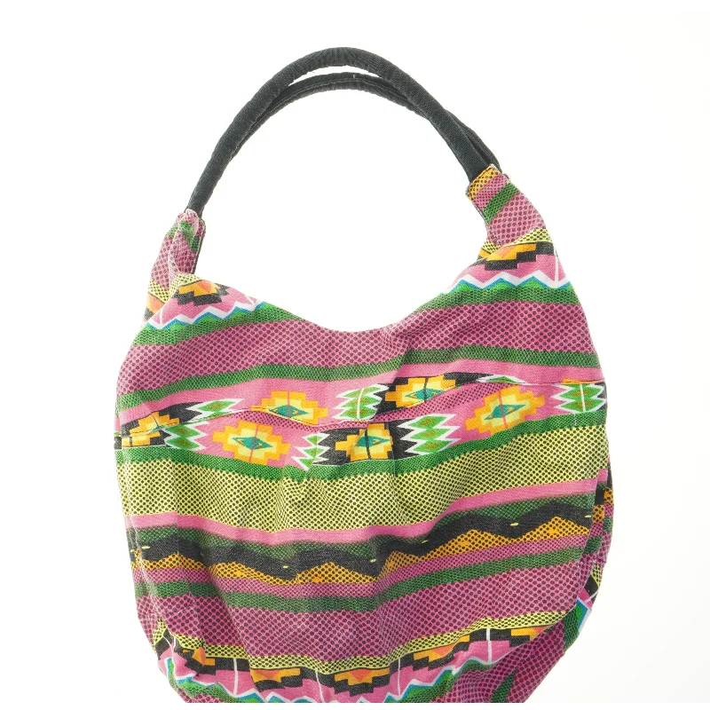 Farverig skuldertaske (str. 37 cm)