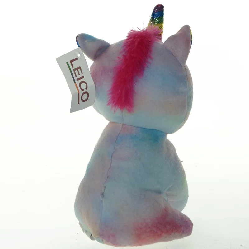 Farvet Enhjørning Legetøjsbamse (str. 23x10 cm)