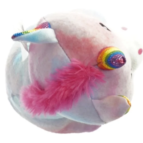 Farvet Enhjørning Legetøjsbamse (str. 23x10 cm)