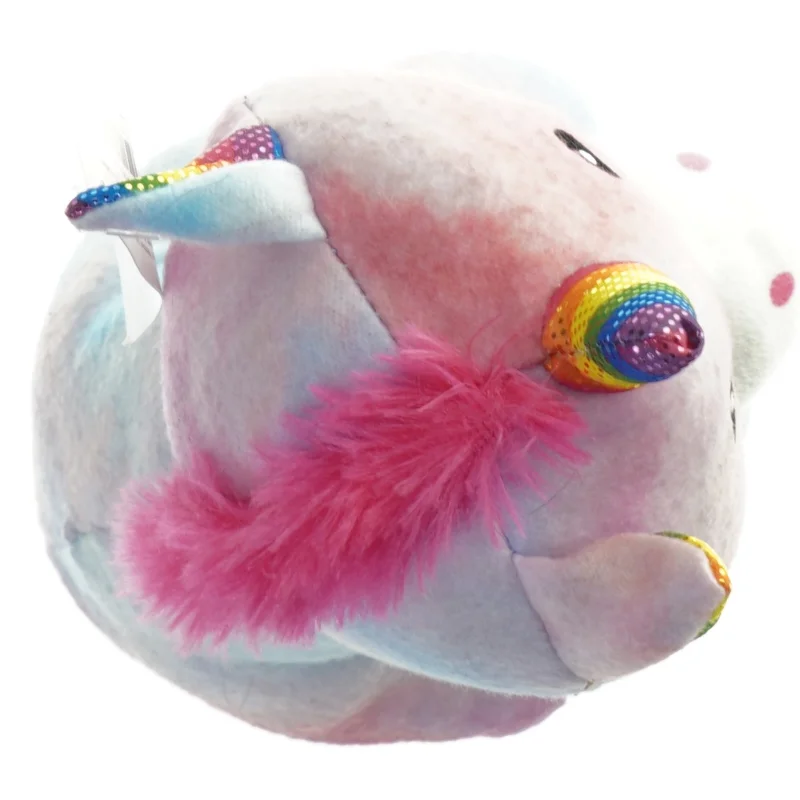 Farvet Enhjørning Legetøjsbamse (str. 23x10 cm)