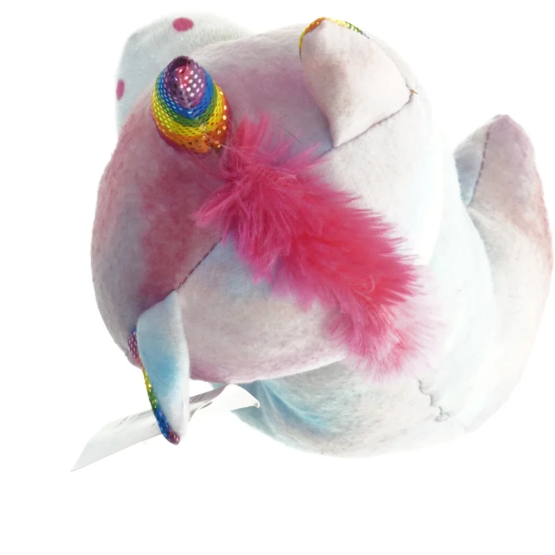 Farvet Enhjørning Legetøjsbamse (str. 23x10 cm)