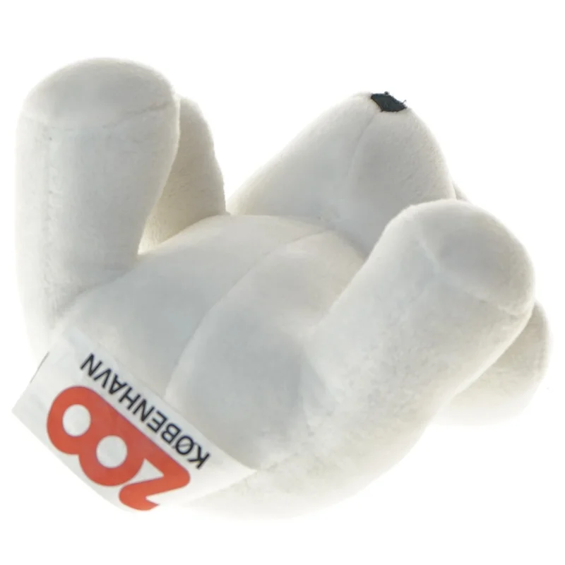 Hvid teddy bamse fra Zoo København fra Zoo København (str. 15 cm)