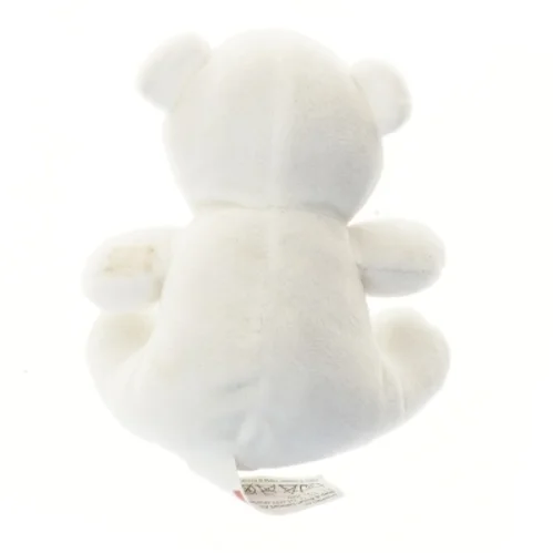 Hvid teddy bamse fra Zoo København fra Zoo København (str. 15 cm)