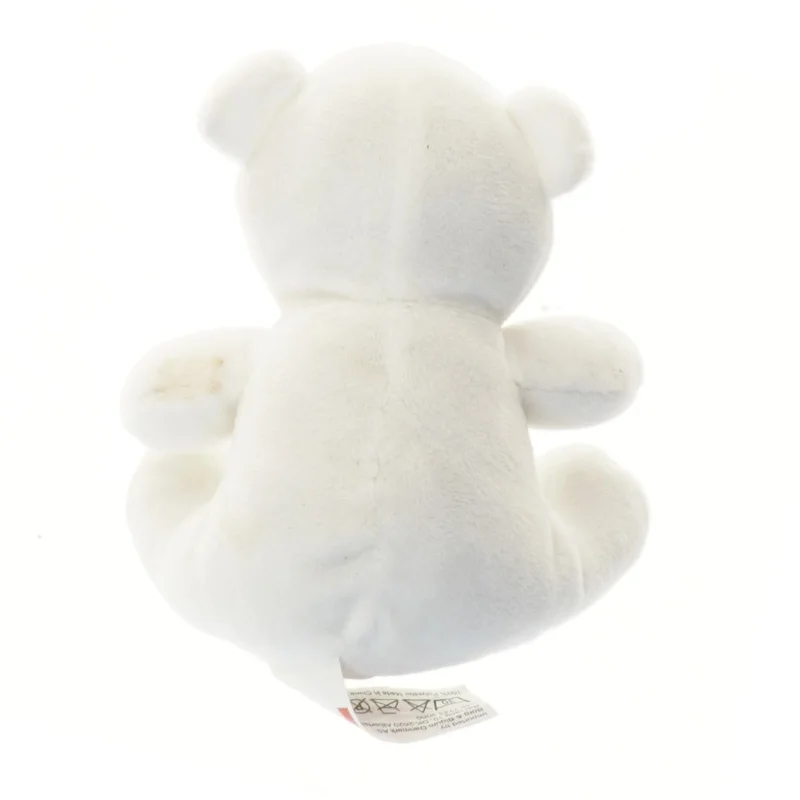 Hvid teddy bamse fra Zoo København fra Zoo København (str. 15 cm)