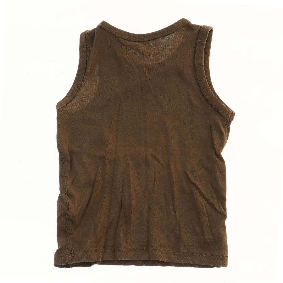 Ærmeløs brun top fra H&M (str. 98)