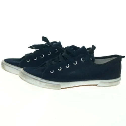 Brugte marineblå lærredssko fra Walkx (str. 41)