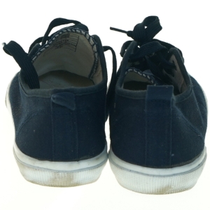 Brugte marineblå lærredssko fra Walkx (str. 41)