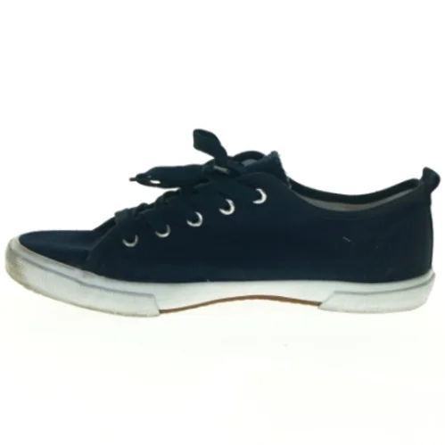 Brugte marineblå lærredssko fra Walkx (str. 41)