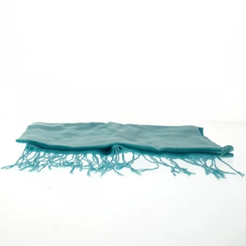 Turkis sjal med frynser fra Pashmina (str. 70x180 cm)