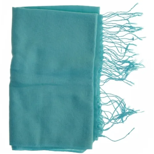 Turkis sjal med frynser fra Pashmina (str. 70x180 cm)