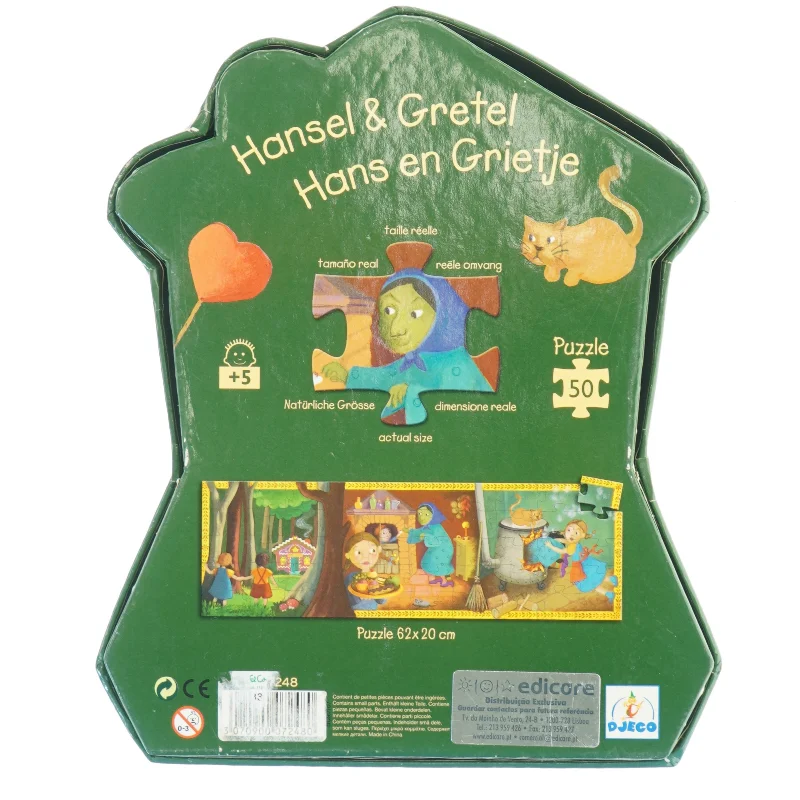 Hans og Grete puslespil fra Djeco (str. 62 x 20 cm)