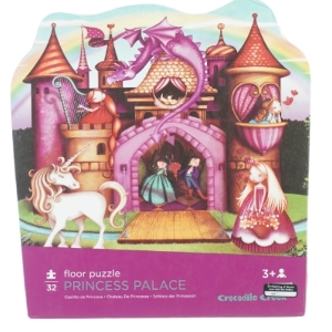 Gulvpuslespil, Prinsesseslot fra Crocodile Creek (str. 50 x 66 cm)