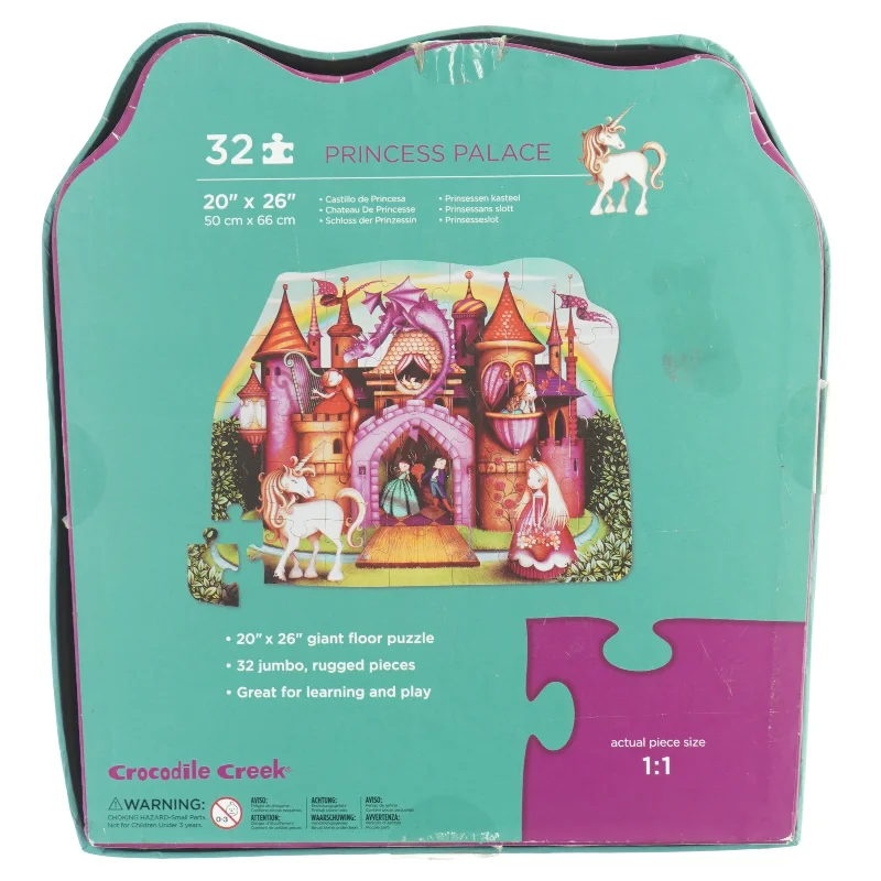Gulvpuslespil, Prinsesseslot fra Crocodile Creek (str. 50 x 66 cm)