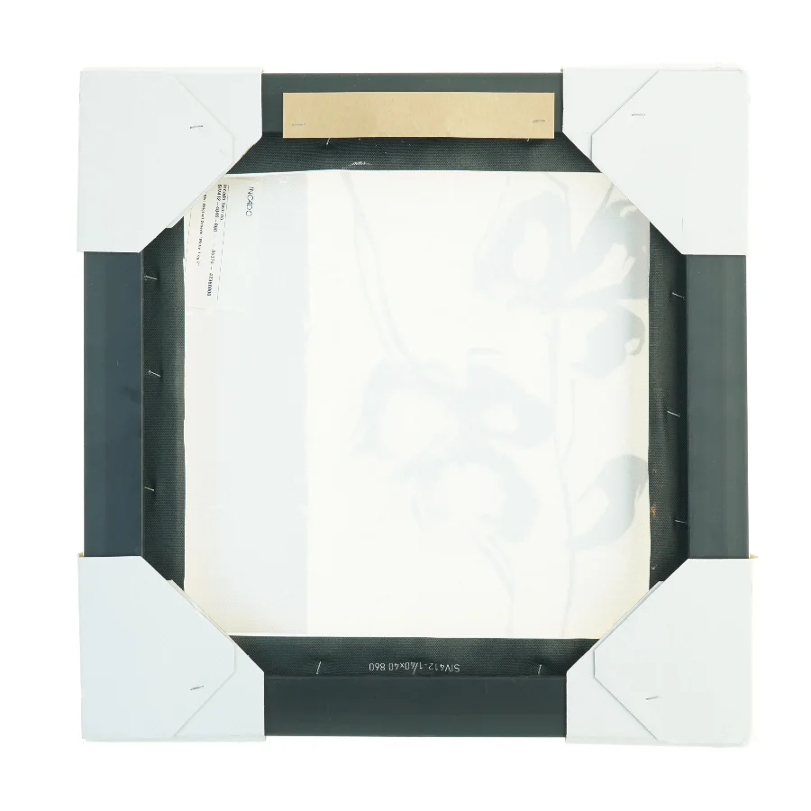 Indrammet tryk med blomstermotiv (str. 44 x 44 cm)