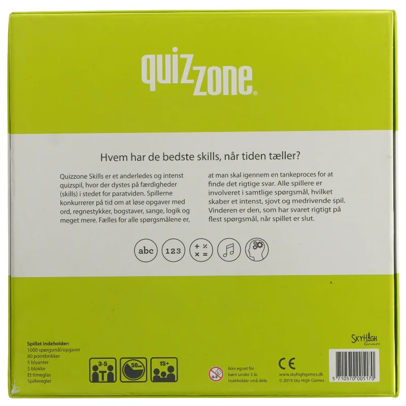 Quizzone Skills brætspil (str. 27x27 cm)