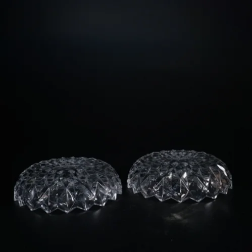 Desserttallerkener i krystal