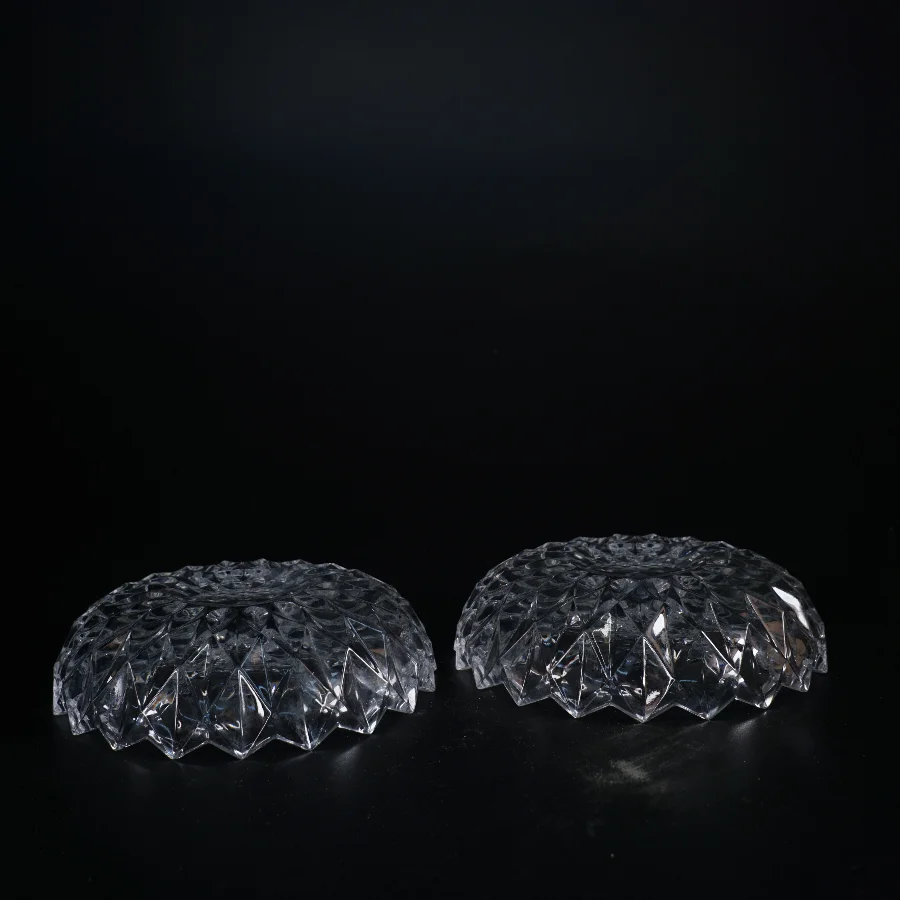 Desserttallerkener i krystal