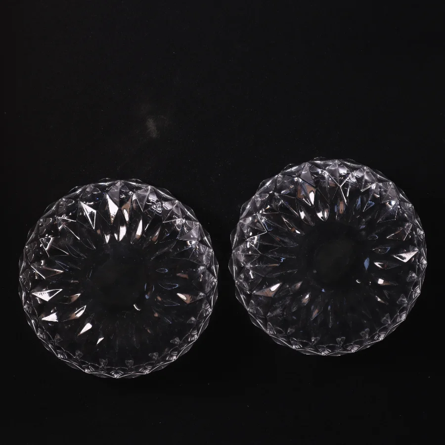 Desserttallerkener i krystal