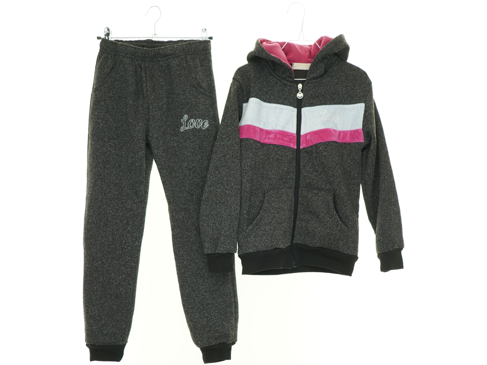 Joggingsæt (buks og lynlåstrøje - 2 stk.) (str. 140 cm)
