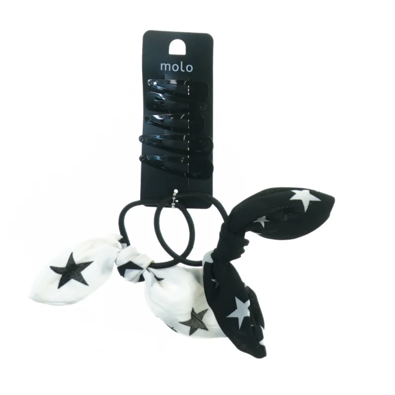 Hårpynt sæt (NYT) - elastikker og -klemmer fra Molo (str. 11 x 4 cm)