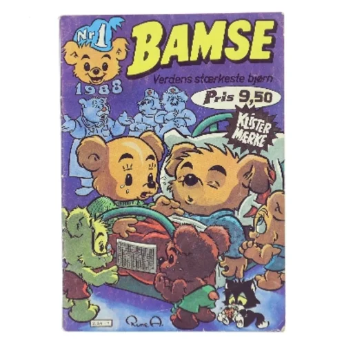 Bamse tegneserie nr. 1, 1988 af Rune A. (Bog)