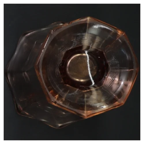 Vintage glasvase (str. H. 18 cm. ø. 9,5 cm)