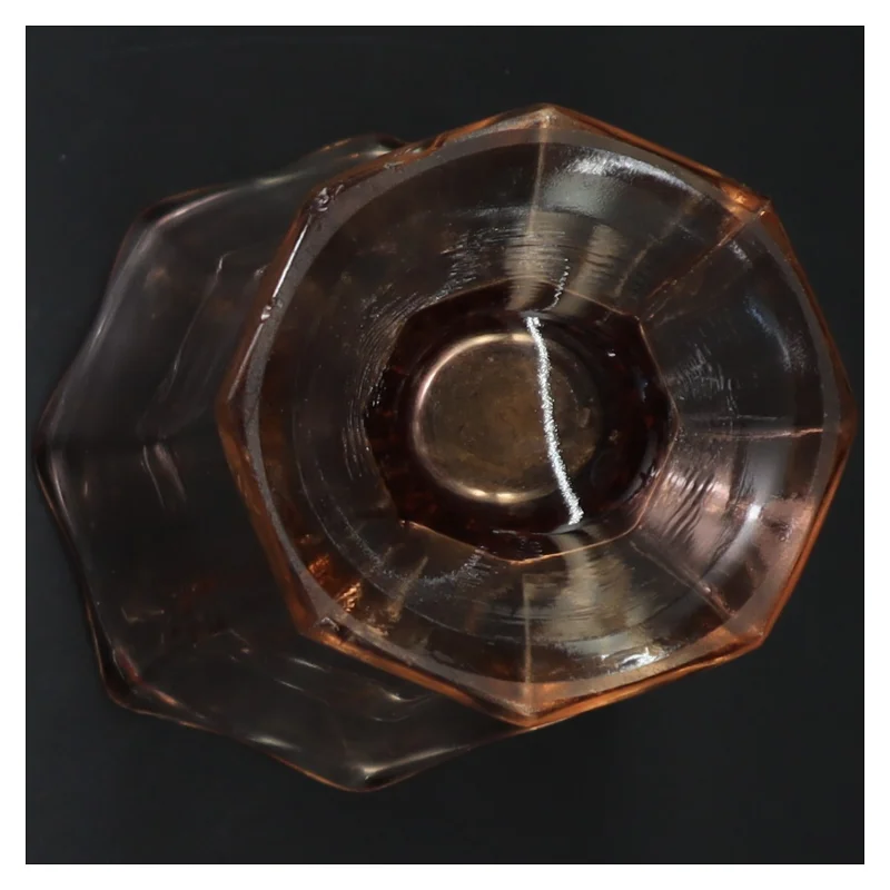 Vintage glasvase (str. H. 18 cm. ø. 9,5 cm)