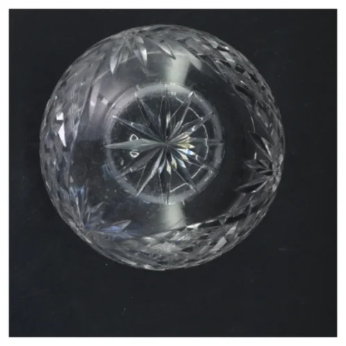 Glasvase med mønster (str. 16x15 cm)