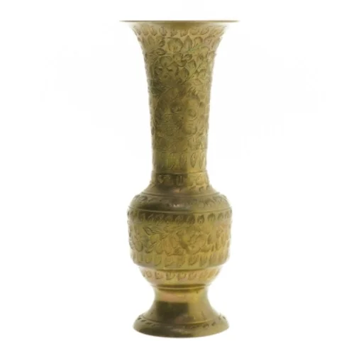 Dekorativ vase af metal (str. 20 cm)