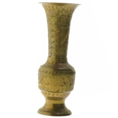 Dekorativ vase af metal (str. 20 cm)