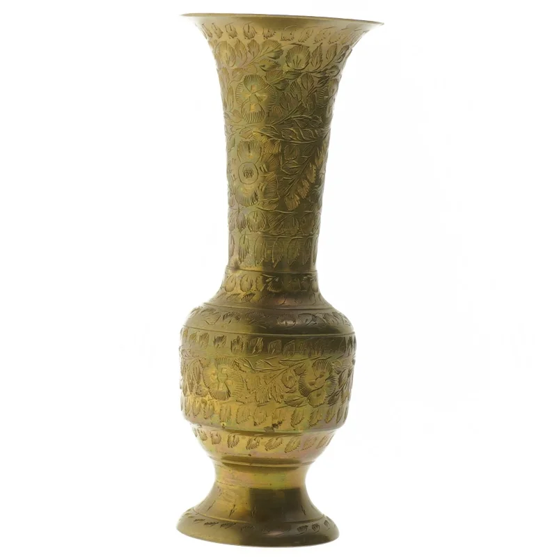 Dekorativ vase af metal (str. 20 cm)