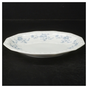 Porcelænsfad med blomsterdekoration fra Rosenthal (str. Ø. 19,5 cm)