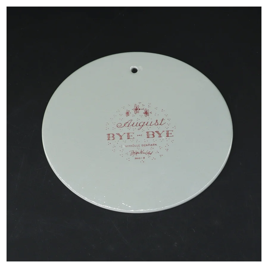 Dekorativ vægplade fra Bjørn Wiinblad fra Nymölle (str. Ø 15,5 cm)