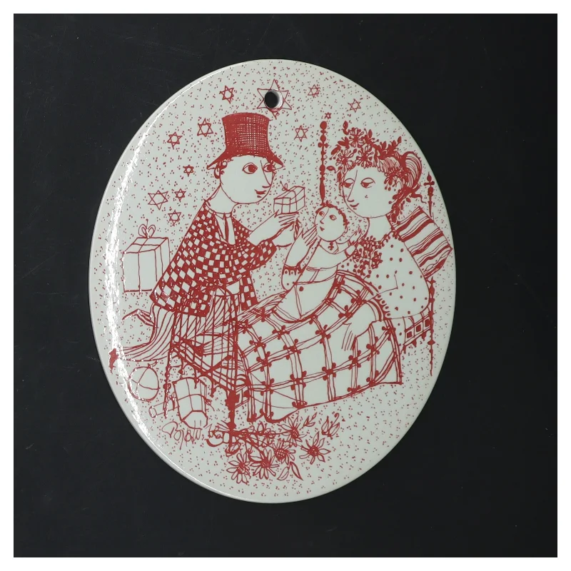 Nymölle keramisk dekorationsplade fra Nymölle Denmark, Bjørn Wiinblad (str. Ø 15,5 cm)